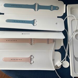 Apple Watch Charger (USB) and 2 44mm Sports Band
